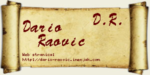 Dario Raović vizit kartica